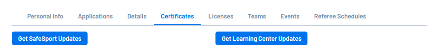 Certificates Tab